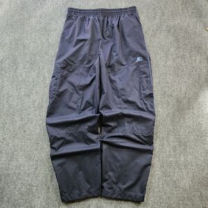 Starter Vintage Navy Blue Windbreaker Track Pants L Ankle Zip Y2K